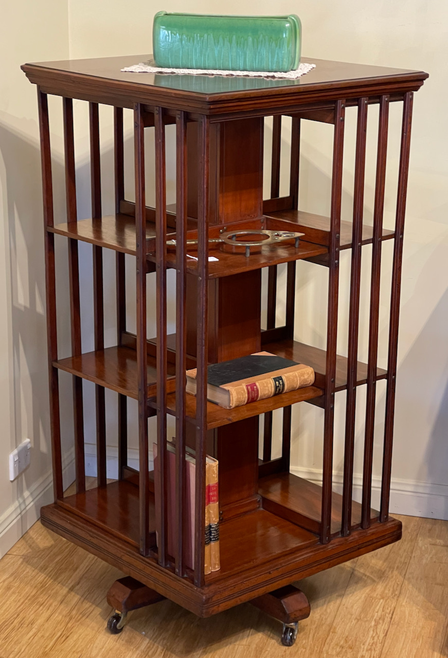 Antique Edwardian Walnut Revolving Bookcase The Merchant Of Welby